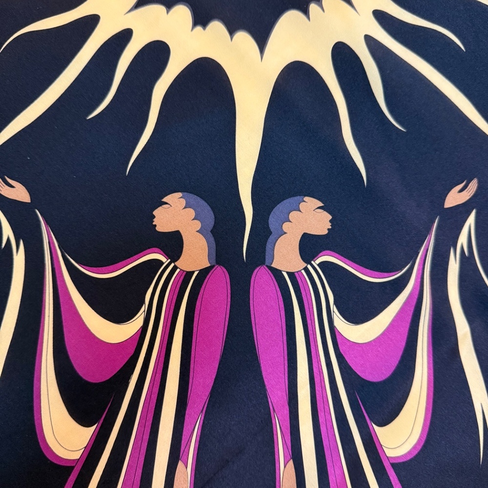 Maxine Noel Silk Scarf • Oscardo 31” Square - Indigenous Canadian Art 🇨🇦 - Picture 7 of 8